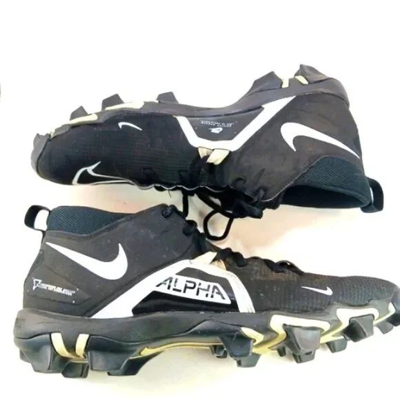 Nike Alpha Menace Varsity 3 Football Cleats Men's 12 Black/ White............... - Picture 1 of 10